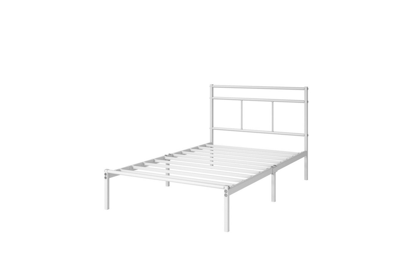 ZINUS Bettgestell Florence Square mit Kopfteil (Weiß, 90x200 cm), Doppel/Einzelbett – Bild 2 von 5