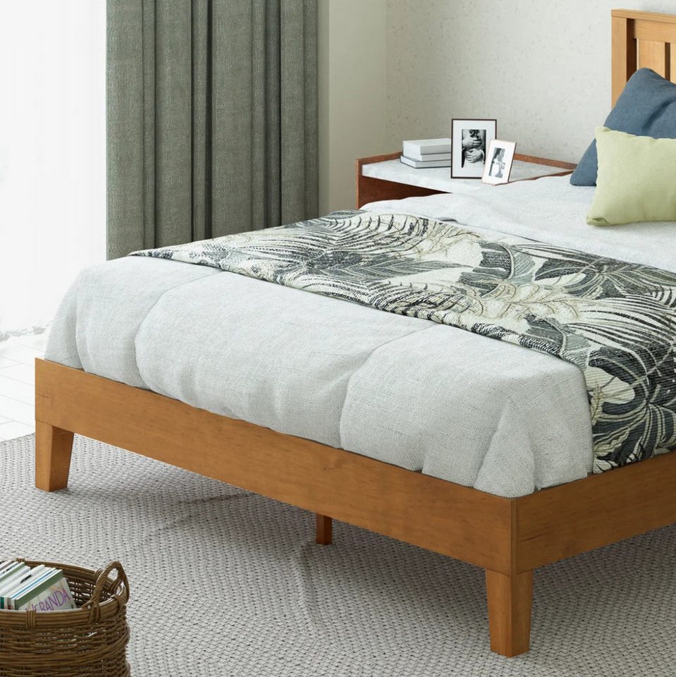 ZINUS Holzbett Alexis, Mid Century Design, modern und zeitlos, mit Kopfteil (Packung, aus Kiefernholz, 140x200 cm), inklusive Lattenrost aus Holz – Bild 5 von 5