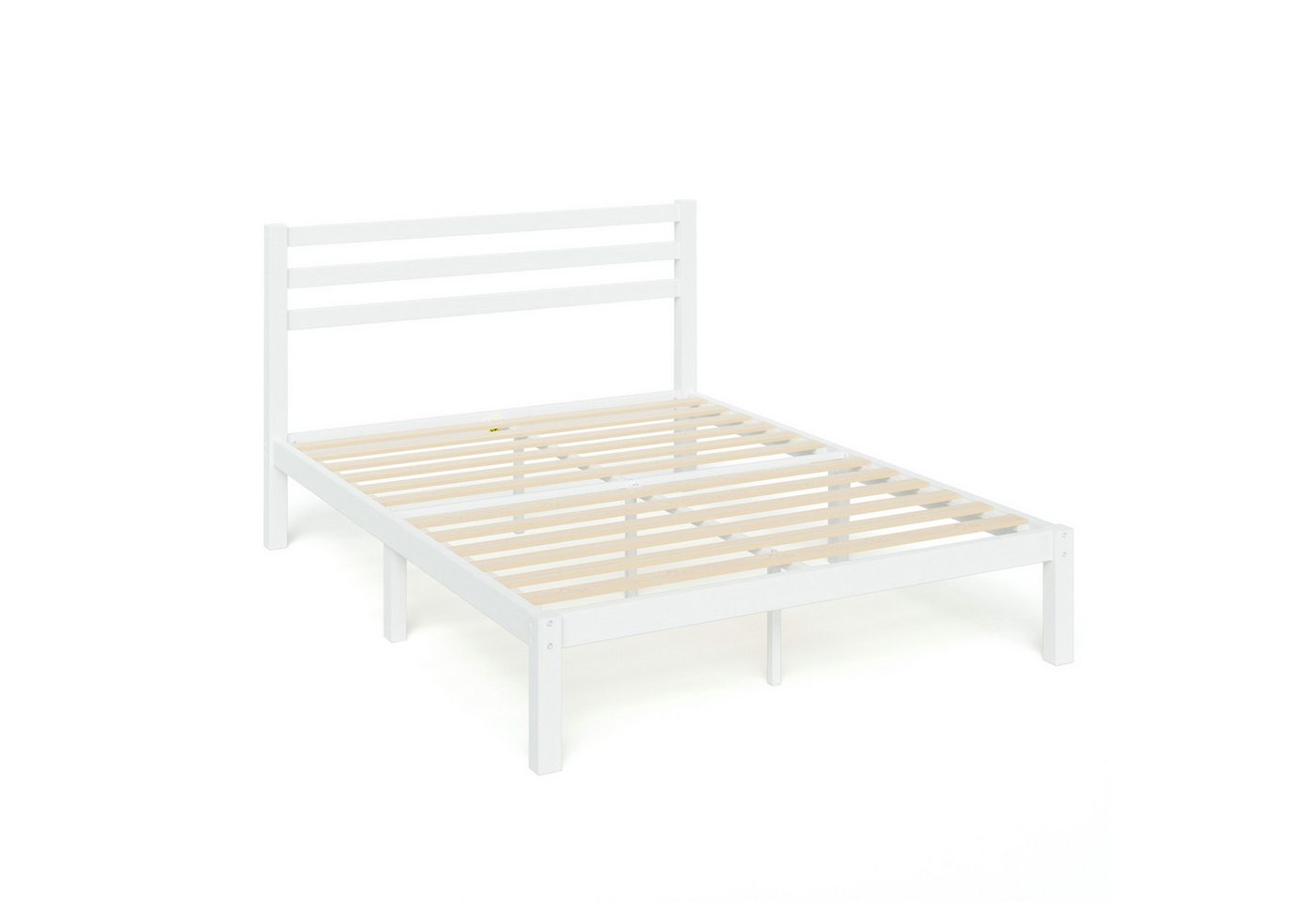 ZINUS Massivholzbett Leni (Packung, 1-tlg., Weiß, 90x200 cm), mit Kopfteil, inklusive Lattenrost aus Holz – Bild 2 von 5