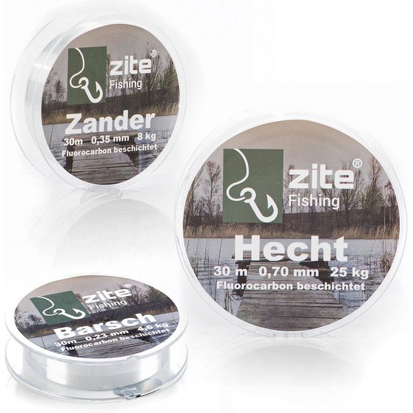 Zite Angelschnur 0,23-0,7mm Fluorocarbon Vorfach-Schnur Set - Beschichtete Angelschnur