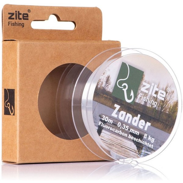 Zite Angelschnur Fluorocarbon Vorfachschnur 0,35mm, 30m - Monofile Zanderschnur