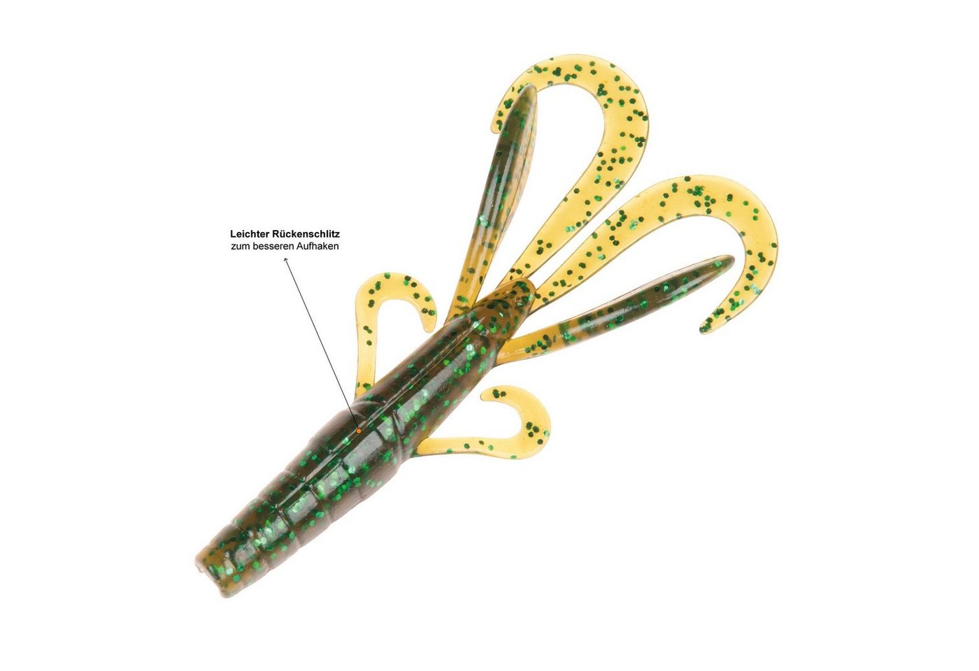 Zite Kunstköder Creature Bait Gummiköder 12 Stk Inzite Craw 7,5cm Mossy Swamp – Bild 2 von 5