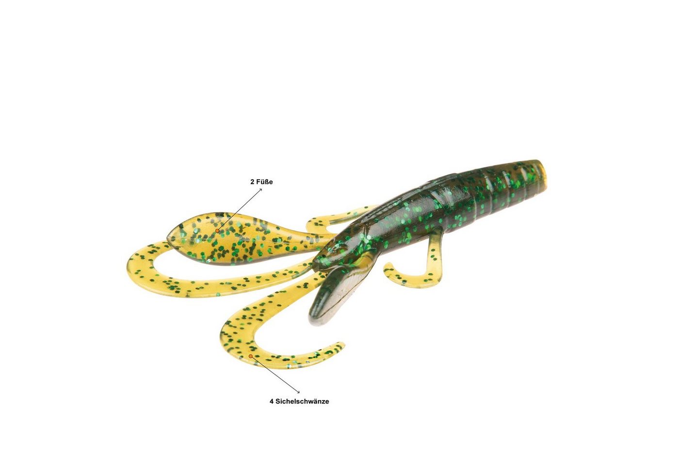 Zite Kunstköder Creature Bait Gummiköder 12 Stk Inzite Craw 7,5cm Mossy Swamp – Bild 4 von 5