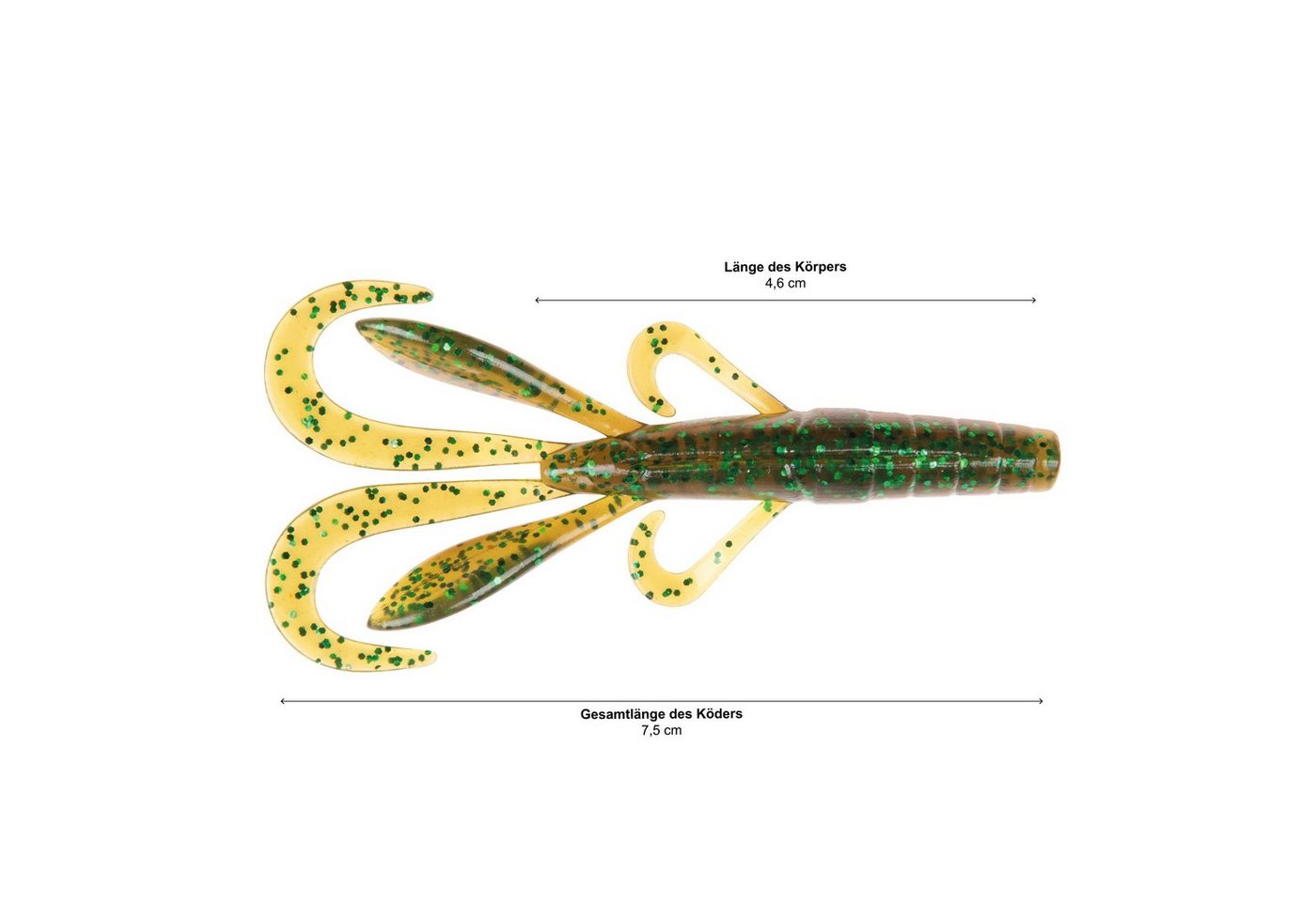 Zite Kunstköder Creature Bait Gummiköder 12 Stk Inzite Craw 7,5cm Mossy Swamp – Bild 5 von 5