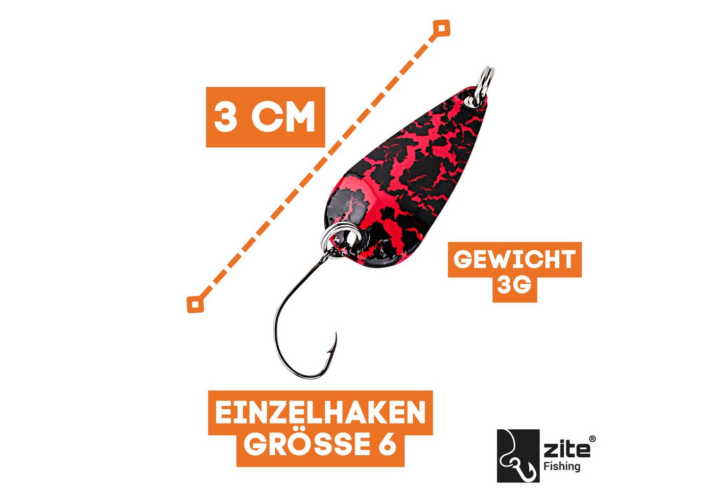 Zite Kunstköder Forellen-Blinker Set 23 tlg. - Ultra Light Köder 3g in Einzelbox – Bild 3 von 5