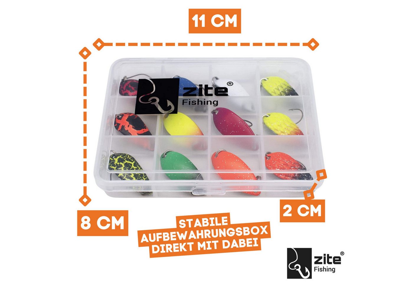 Zite Kunstköder Forellen-Blinker Set 23 tlg. - Ultra Light Köder 3g in Einzelbox – Bild 4 von 5
