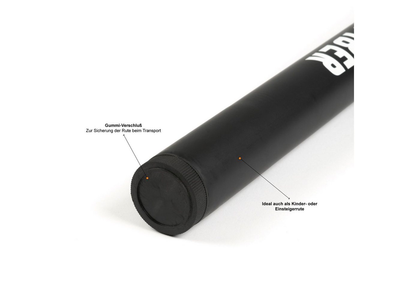 Zite Stipprute 3m Glasfaser Teleskop-Stipprute mit Spitzenring & Stofffutteral – Bild 5 von 5