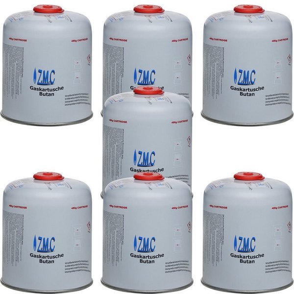 ZMC Gaskartusche otto, Zubehör für Butangas Druckgasdose Für Gaskocher / Gaslötgeräte / Abflammgeräte Eurogewinde, Schraubventil Gaskartuschen 900ml Ventilkartu