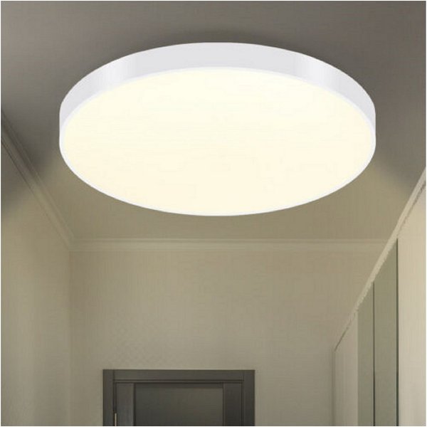 ZMH LED Deckenleuchte Ø21cm 12W Ultraflach 2,5cm, 3000K Rund, LED fest integriert, Warmweiß, Deckenlampe für Flur Schlafzimmer Küche Wohnzimmer Esszimmer
