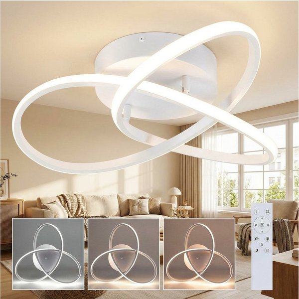 ZMH LED Deckenleuchte Deckenlampe Moderne 33W 44cm Wohnzimmer Esszimmer CCT/mit FB, dimmbar, LED fest integriert