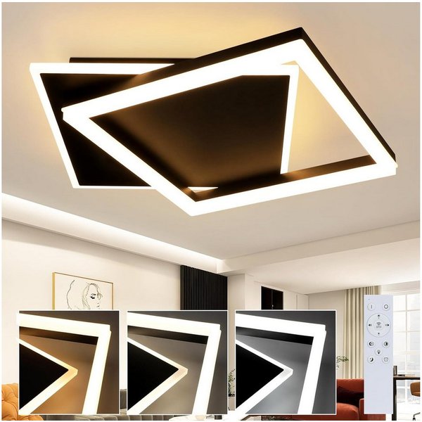 ZMH LED Deckenleuchte Deckenlampe Moderne 44W 44cm Wohnzimmer Esszimmer CCT/mit FB, LED fest integriert, LED fest integriert