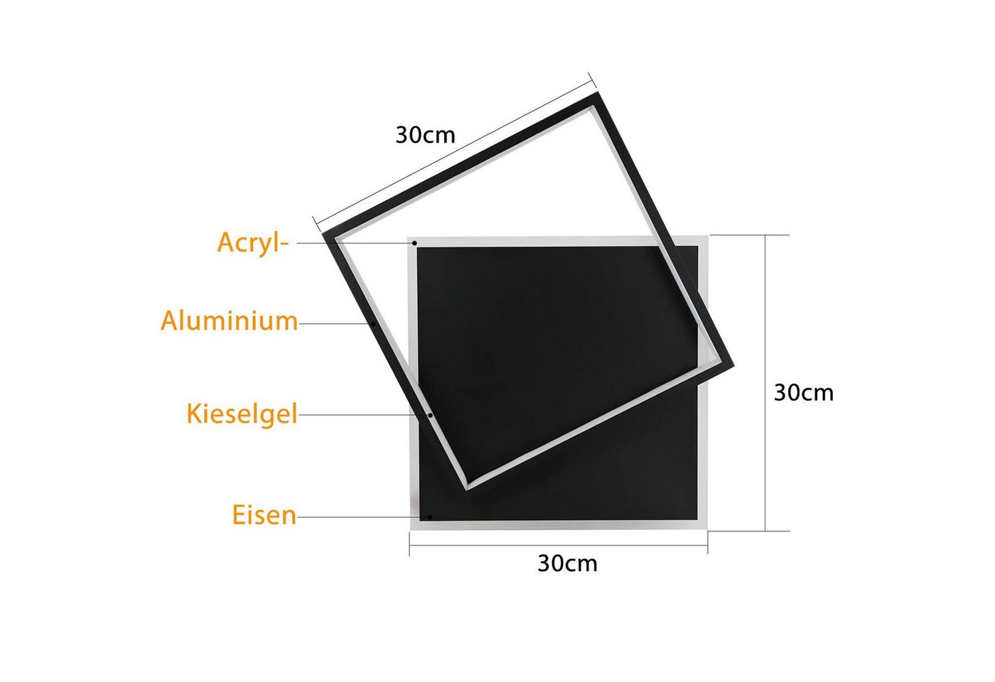 ZMH LED Deckenleuchte Deckenlampe Moderne 44W 44cm Wohnzimmer Esszimmer CCT/mit FB, LED fest integriert, LED fest integriert – Bild 2 von 5
