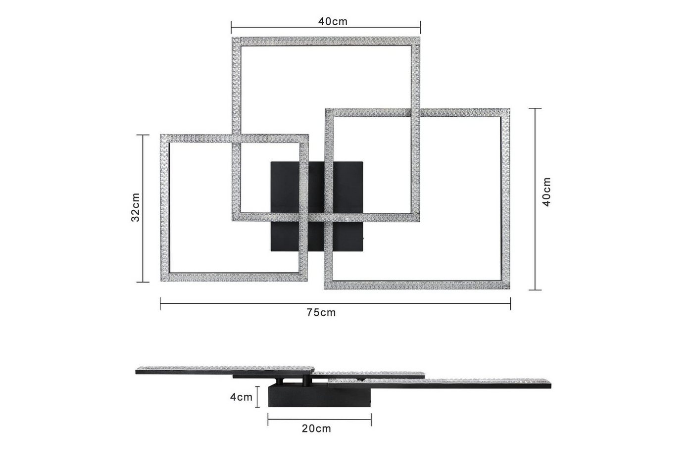 ZMH LED Deckenleuchte Deckenlampe Moderne 82W 72cm Wohnzimmer Schlafzimmer CCT/mit FB, Dimmbar mit Fernbedienung, LED fest integriert, warmweiß-kaltweiß, LED fe – Bild 2 von 5