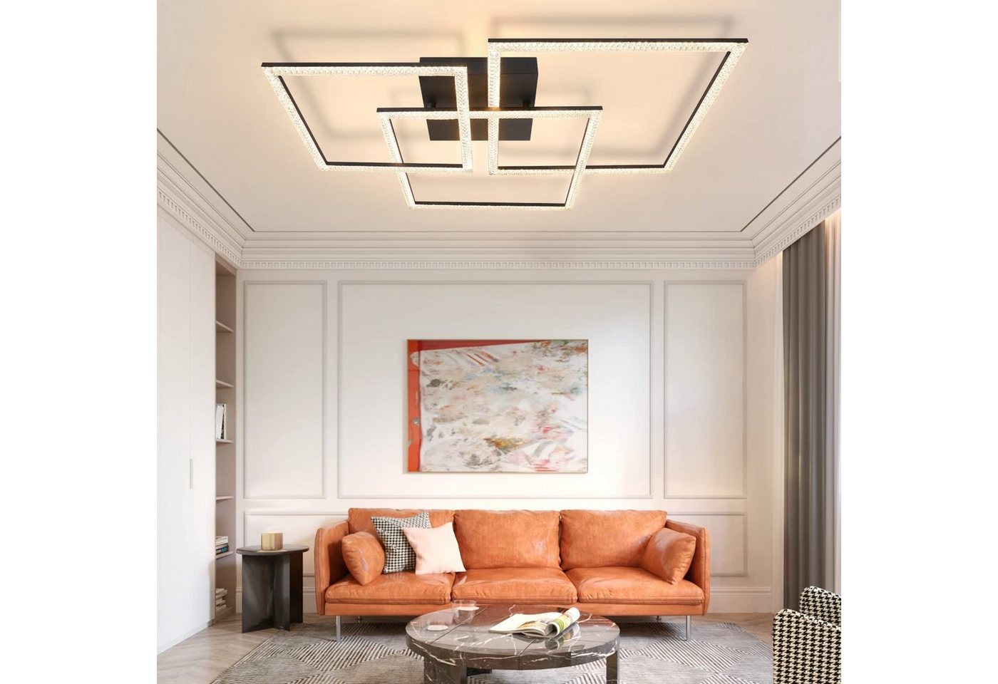 ZMH LED Deckenleuchte Deckenlampe Moderne 82W 72cm Wohnzimmer Schlafzimmer CCT/mit FB, Dimmbar mit Fernbedienung, LED fest integriert, warmweiß-kaltweiß, LED fe – Bild 5 von 5