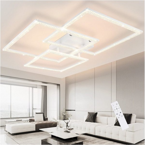 ZMH LED Deckenleuchte Deckenlampe Moderne 82W 72cm Wohnzimmer Schlafzimmer CCT/mit FB, Dimmbar mit Fernbedienung, LED fest integriert, warmweiß-kaltweiß, LED fe