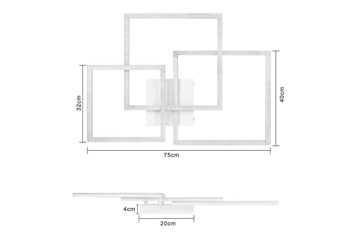 ZMH LED Deckenleuchte Deckenlampe Moderne 82W 72cm Wohnzimmer Schlafzimmer CCT/mit FB, Dimmbar mit Fernbedienung, LED fest integriert, warmweiß-kaltweiß, LED fe – Bild 2 von 5