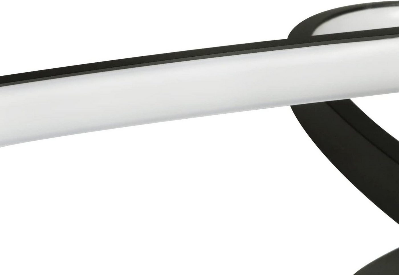 ZMH LED Deckenleuchte Dimmbar Deckenlampe Modern Weiß/Schwarz Wohnzimmerlampe, LED fest integriert, 3000-6500k, Mit Fernbedienung Hochwertig Material Geometrisc – Bild 2 von 5