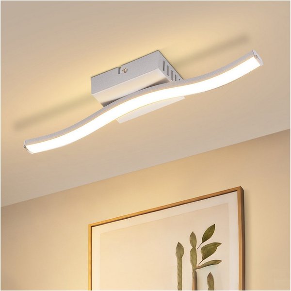 ZMH LED Deckenleuchte im Wellendesign, moderne Deckenlampe, 3000K Warmweiß, LED fest integriert, Warmweiß, 6W,für Flur, Diele, Küche und kleine Räume