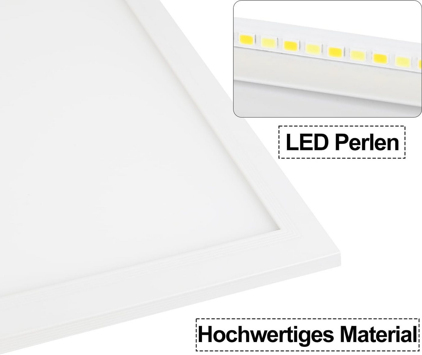 ZMH LED Deckenleuchte LED Panel Dimmbar - Flach Wohnzimmer mit Fernbedienung, LED fest integriert – Bild 4 von 5