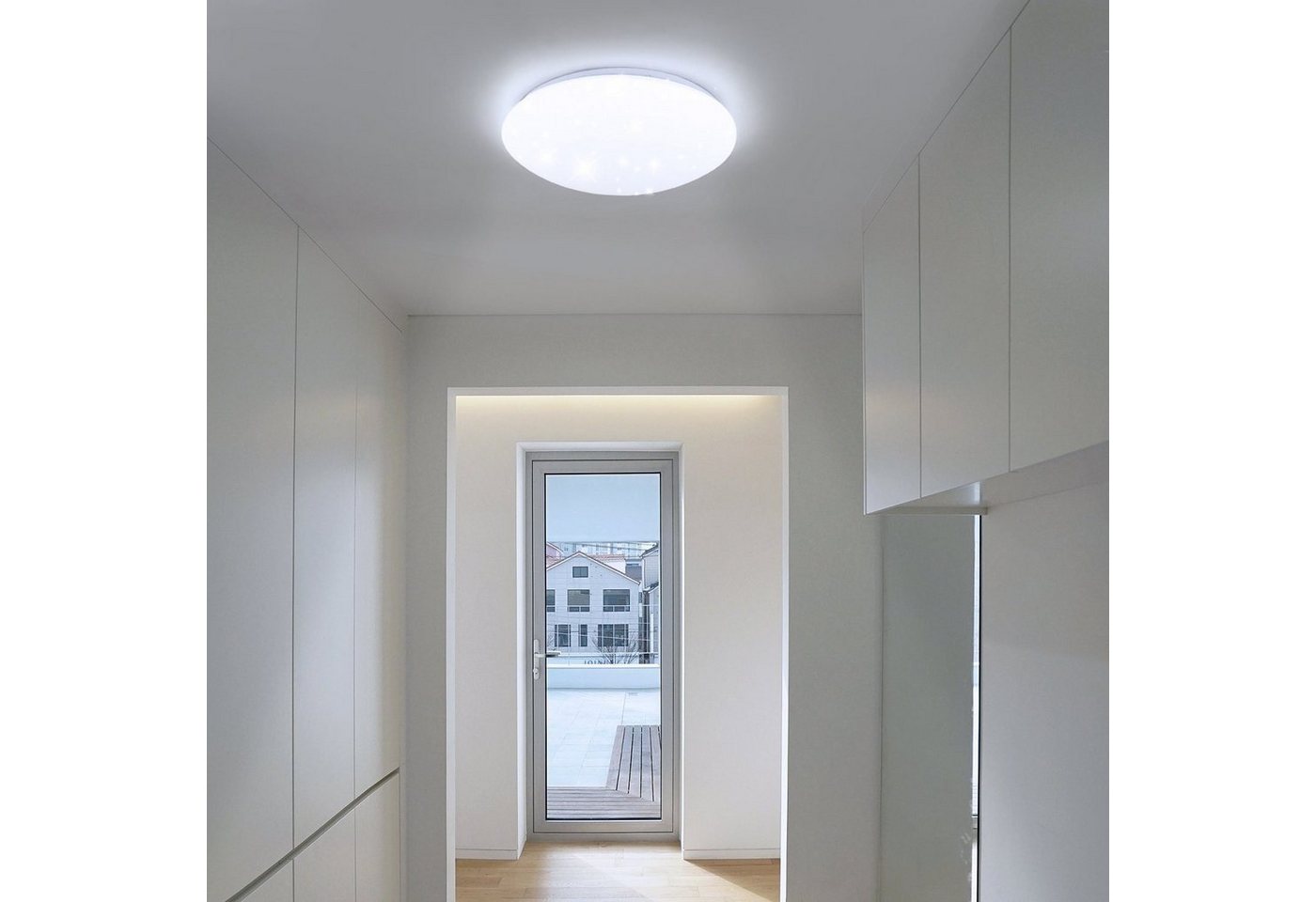 ZMH LED Deckenleuchte Moderne 28/30cm Wohnzimmer Schlafzimmer Flur lampe CCT, CCT, LED fest integriert, 37W, CCT 2700K-6500K, dimmbar,Sternenhimmel-Optik, Fernb – Bild 5 von 5