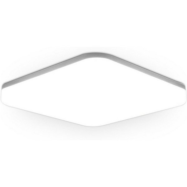 ZMH LED Deckenleuchte Quadrat, weiß, RGB + Hauptlicht, dimmbar, Fernbedienung., LED fest integriert, Memory + Timer, IP-schutz, für Wohnen/Schlafen/Bad.