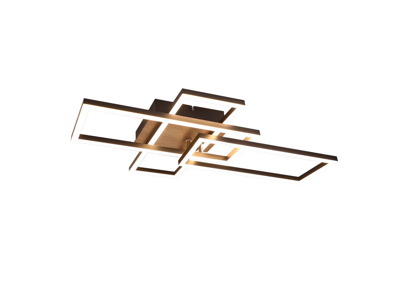 ZMH LED Deckenleuchte Schwarz/Silber, 36 W, dimmbar, 3000-6500 K, CCT, LED fest integriert, rechteckige Deckenlampe mit Fernbedienung für Wohnzimmer – Bild 3 von 5