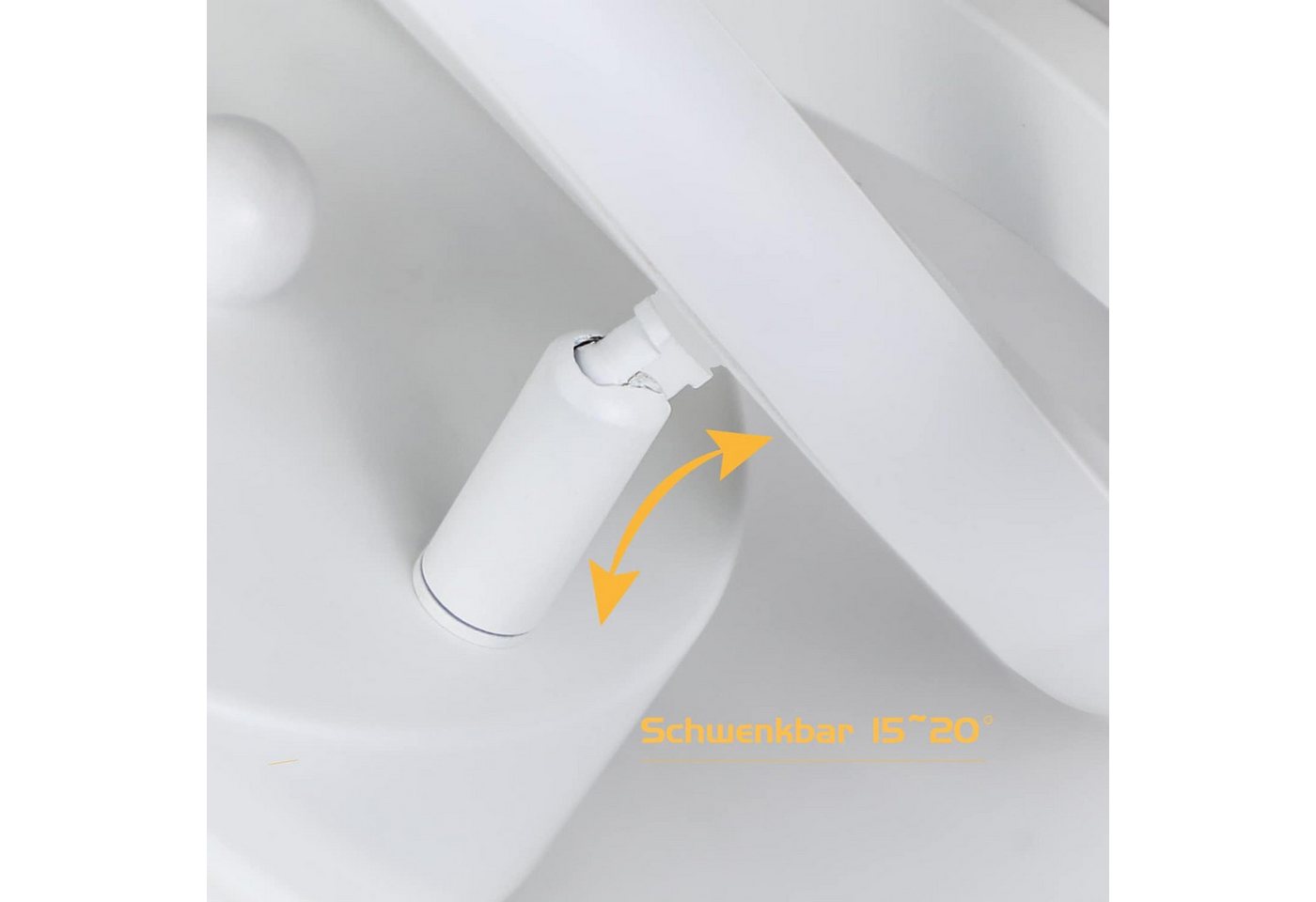 ZMH LED Deckenleuchte Wohnzimmer 3 Blatten 20W Klein Deckenlampe 3000K, LED fest integriert, Warmweiß, 25cm Weiß Modern Flimmfrei Schlafzimmerlampe Küche Büro – Bild 3 von 5