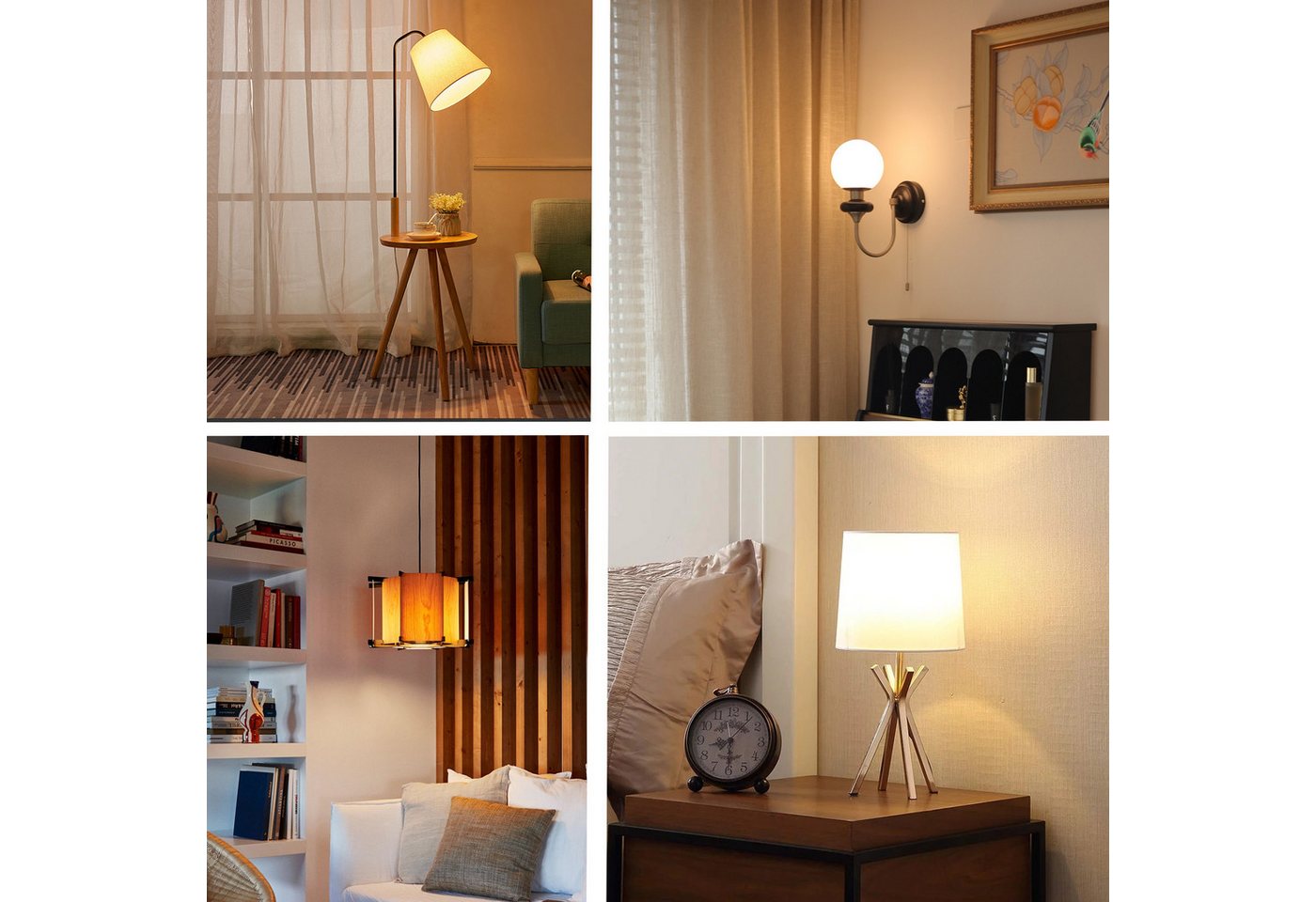 ZMH LED-Leuchtmittel C35 E14, LED Kerzenlampe 4 W, 2700 K warmweiß, Filament klar, E14, 12 St., Warmweiß, nicht dimmbar – Bild 3 von 5