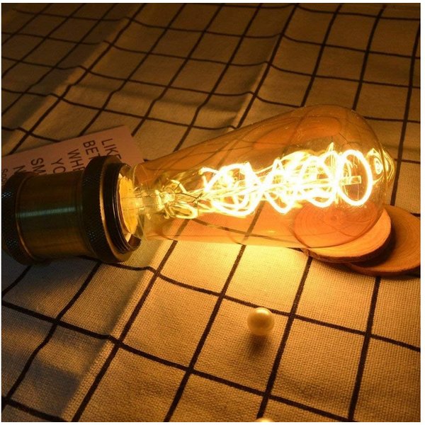 ZMH LED-Leuchtmittel Edison Glühbirne E27 ST64, 4 W, 2200 K extra warmweiß,nicht dimmbar, E27, 1 St., Warmweiß, bernsteinfarbenes Glas mit Filament, Vintage Lam