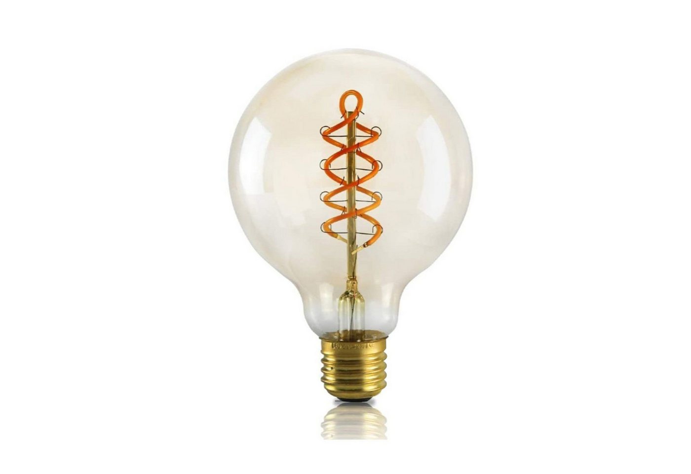ZMH LED-Leuchtmittel G80 E27, 4 W, 150 lm, 2200 K extra warmweiß, E27, 1 St., Extra Warmweiß, Filament, Bernstein, nicht dimmbar – Bild 2 von 5