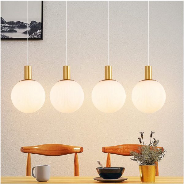 ZMH Pendelleuchte Esstisch 3/4 flammig, Hängeleuchte E27, höhenverstellbare Hängelampe, Höhenverstellbar, ohne Leuchtmittel, 182CM Retro Hängeleuchte für Wohnzi