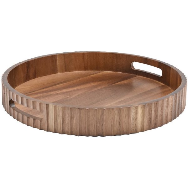 Zoha Servierschale Stripe Schüssel - Handgefertigte Akazienholz Schale für Dips, Snacks, (1-tlg), Handgefertigtes Akazienholz