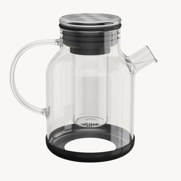 Zoha Teekanne Glasteekanne mit Sieb 1,5 Liter - Hitzebeständiger Teebereiter, Premium Borosilikatglas mit Siebeinsatz