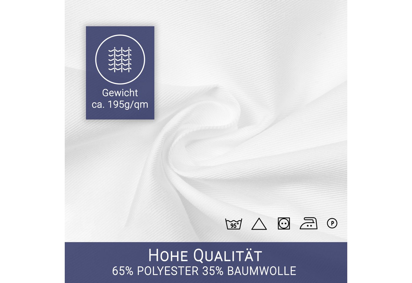 ZOLLNER Arztkittel 65% Polyester, 35% Baumwolle, Größe 44-56, weiß, mit Druckknöpfe – Bild 5 von 5