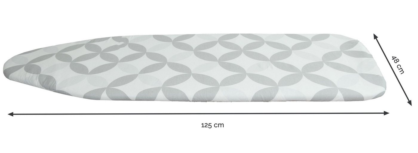 ZOLLNER Bügelbrettbezug, 100% Baumwolle, Schnappverschluss, 3mm dicker Fleece und Formschaum – Bild 3 von 5