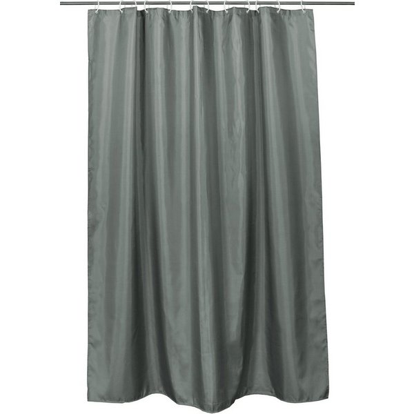 ZOLLNER Duschvorhang Breite 180 cm (Set), 100% Polyester, Anti-Schimmel-Effekt