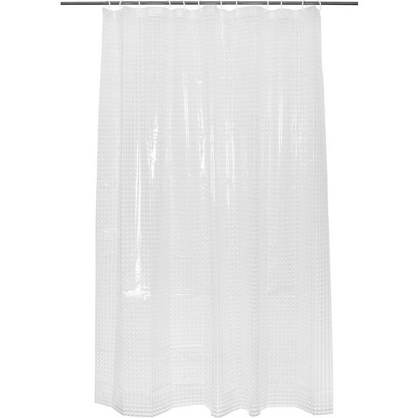 ZOLLNER Duschvorhang Breite 180 cm (Set), 100% Polyester, Anti-Schimmel-Effekt
