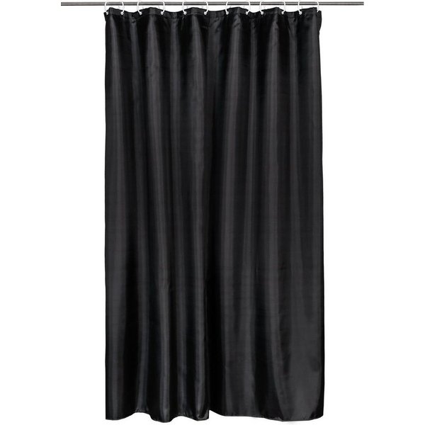 ZOLLNER Duschvorhang Breite 180 cm (Set), 100% Polyester, Anti-Schimmel-Effekt