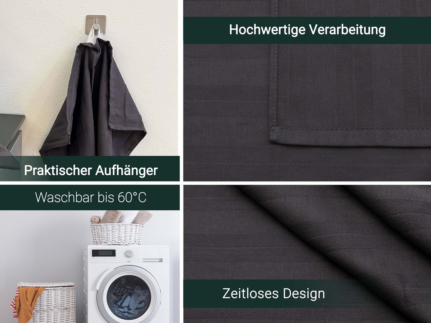 ZOLLNER Geschirrtuch, (5-tlg), 100% Baumwolle – Bild 5 von 5