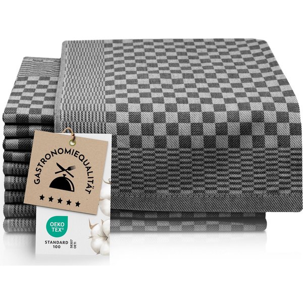 ZOLLNER Geschirrtuch, (Spar-Set, 10-tlg), 46 x 70 cm, 100% Baumwolle, vom Hotelwäschespezialisten