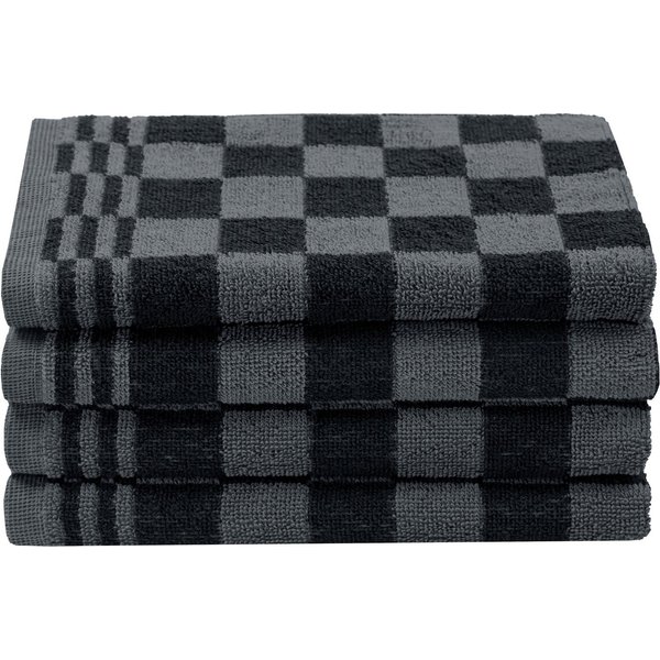 ZOLLNER Geschirrtuch, (Set, 4-tlg), 50 x 50 cm, 100% Baumwolle, vom Hotelwäschespezialisten