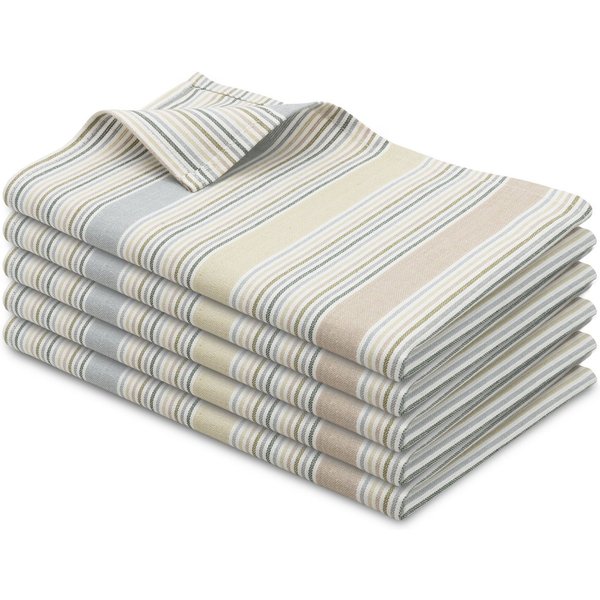 ZOLLNER Geschirrtuch, (Set, 5-tlg), 50 x 70 cm, 100% Baumwolle, vom Hotelwäschespezialisten