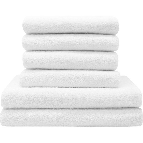 ZOLLNER Handtuch Set, Walkfrottier (6-St), 100% Baumwolle, vom Hotelwäschespezialisten