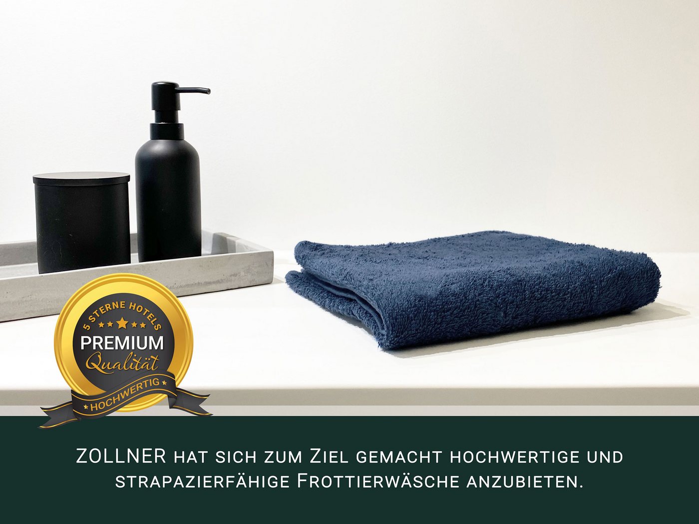 ZOLLNER Handtücher, Walkfrottier (6-St), 50 x 100 cm, 100% Baumwolle, vom Hotelwäschespezialisten – Bild 3 von 5