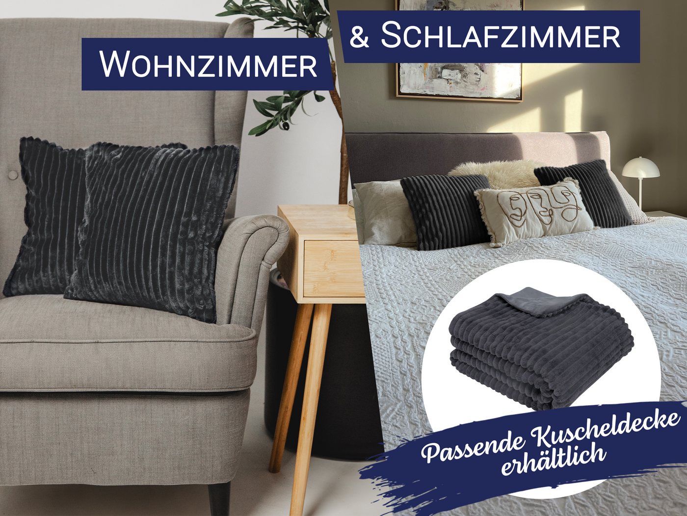 ZOLLNER Kissenbezug, (2 Stück), 40 x 40 cm, 100% Polyester, vom Hotelwäschespezalisten – Bild 3 von 5