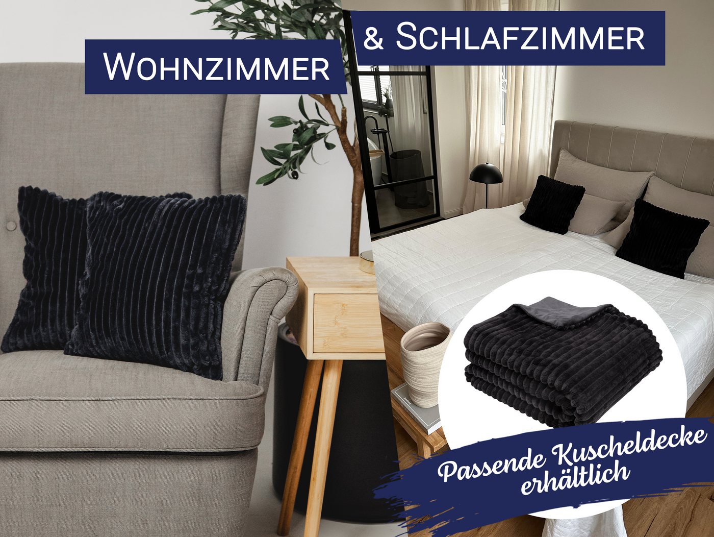 ZOLLNER Kissenbezug, (2 Stück), 40 x 40 cm, 100% Polyester, vom Hotelwäschespezalisten – Bild 3 von 5