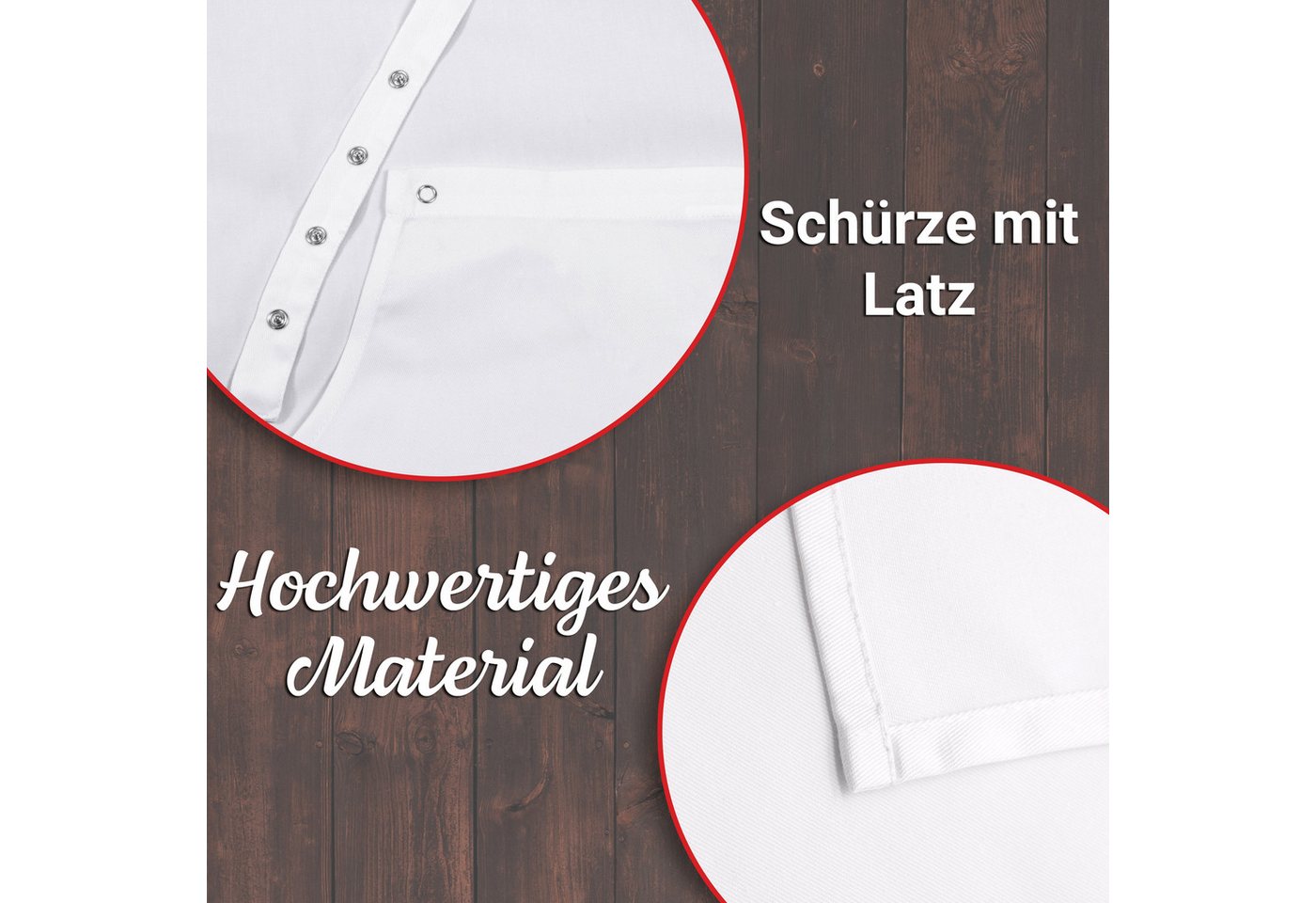 ZOLLNER Kochschürze, 75 x 100 cm, 65% Polyester, 35% Viskose – Bild 3 von 5