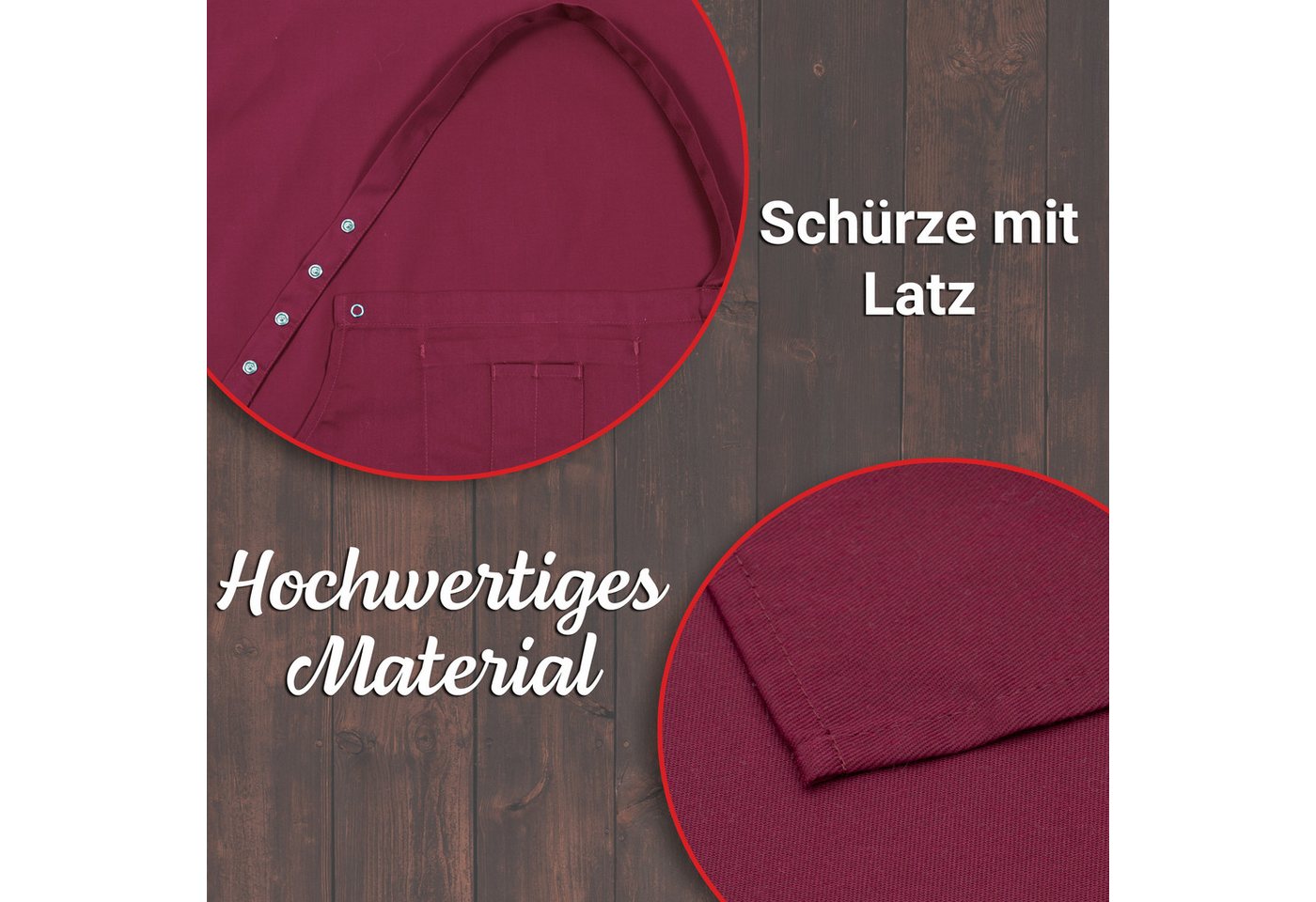 ZOLLNER Kochschürze, 80 x 100 cm, 65% Polyester, 35% Viskose – Bild 3 von 5