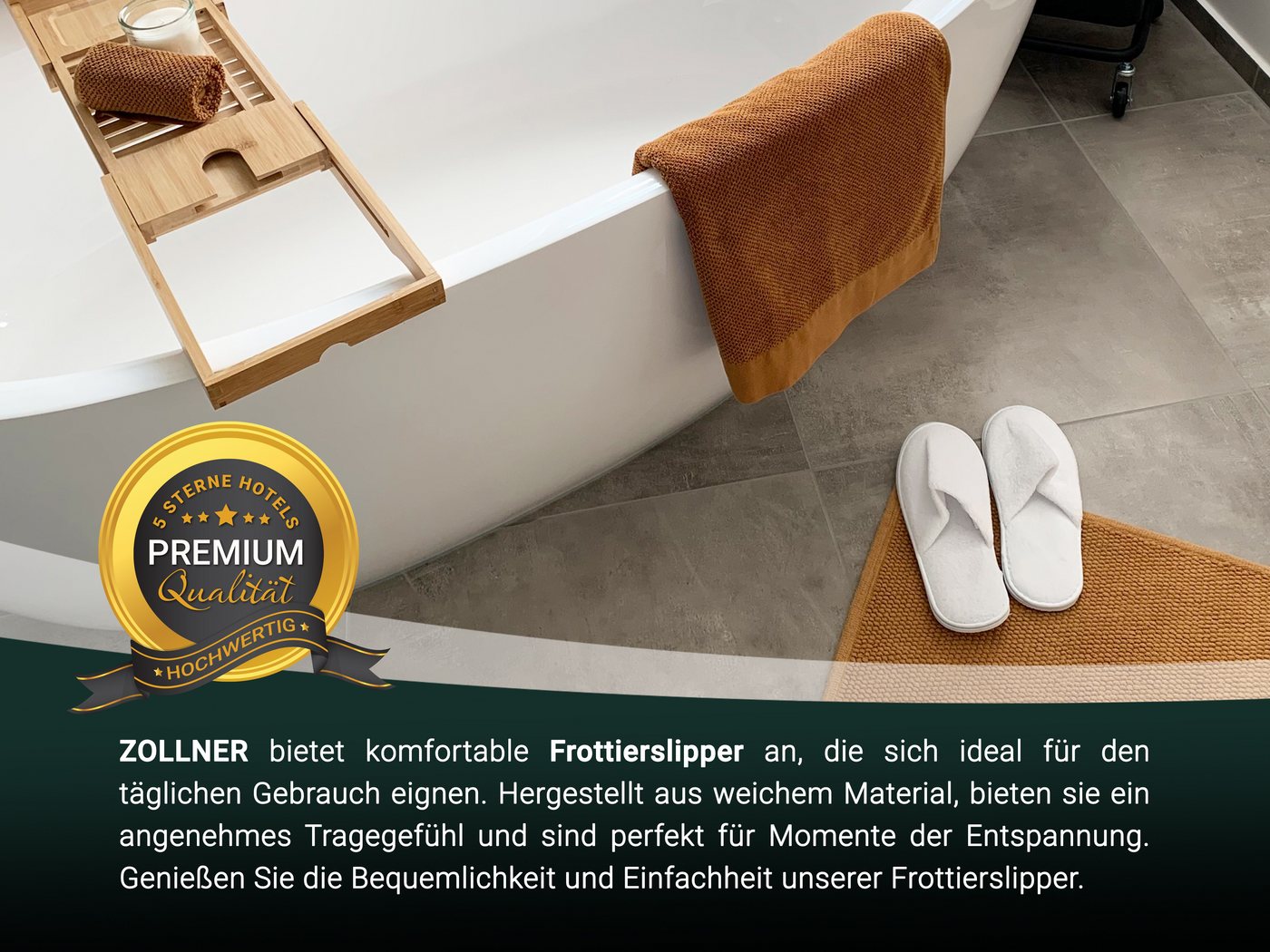 ZOLLNER Pantoffel (10-tlg) 100% Polyester, vom Hotelwäschespezialisten – Bild 3 von 5
