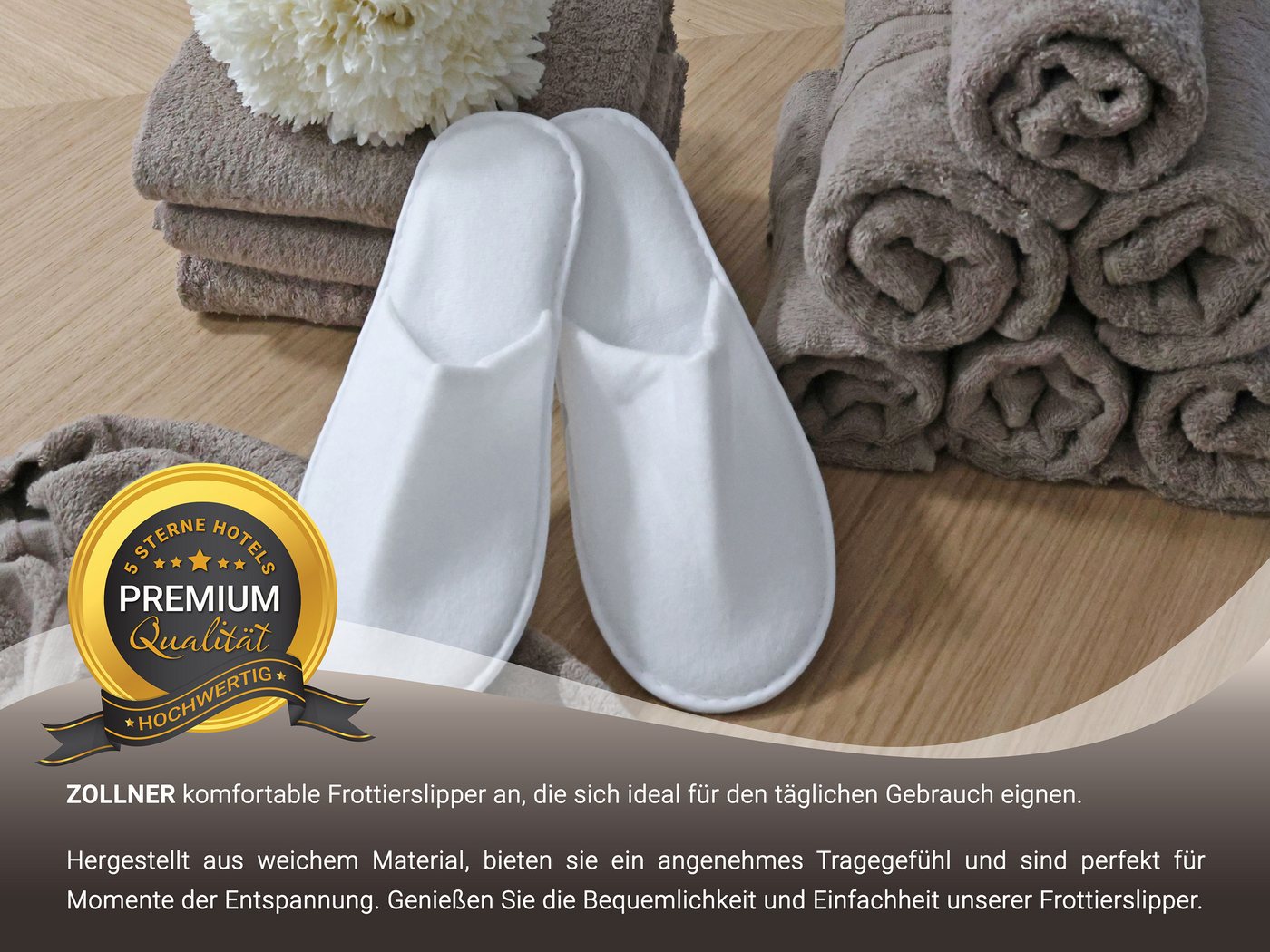ZOLLNER Pantoffel 100% Polyester – Bild 4 von 5